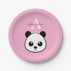 Cute Panda Bear Paper Plates – Personalized