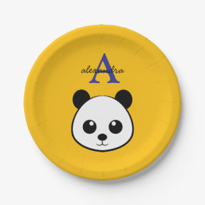 Cute Panda Bear Paper Plates – Personalized