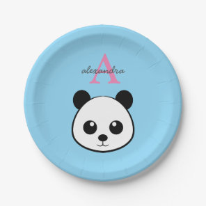 Cute Panda Bear Paper Plates – Personalized