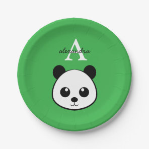 Cute Panda Bear Paper Plates – Personalized