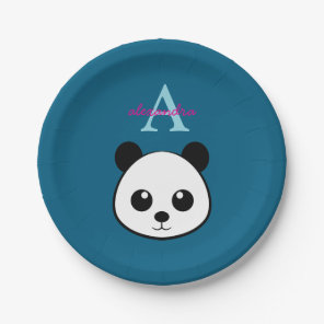 Cute Panda Bear Paper Plates – Personalized