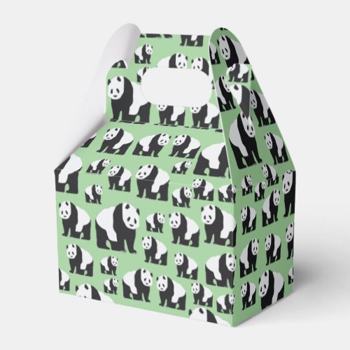 Cute Panda Bear Pattern Favor Boxes