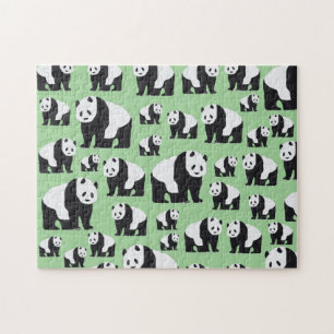 Cute Panda Bear Pattern Jigsaw Puzzle