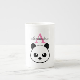 Cute Panda Bear Personalized Monogram Mug