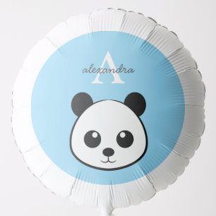Cute Panda Bear – Personalized Monogram Party Balloon