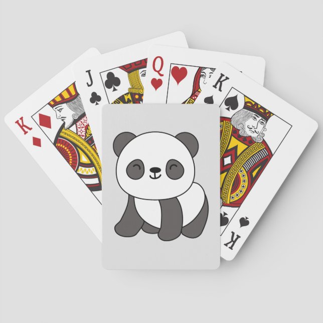 Cute Panda Bear    Poker Cards (Back)
