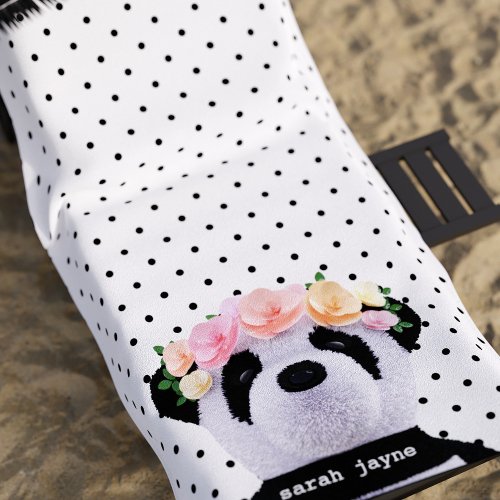 Cute Panda Bear Polka Dots Kids Animal Beach Towel