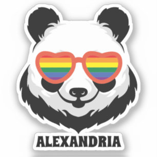 Cute Panda Bear Rainbow LGBTQ Sticker