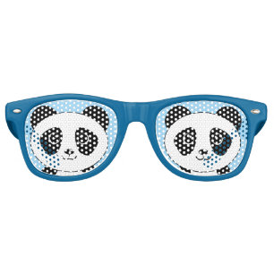 Cute Panda Bear Retro Sunglasses