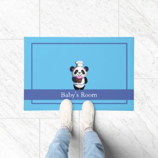 Cute Panda Bear Rug Door Mat