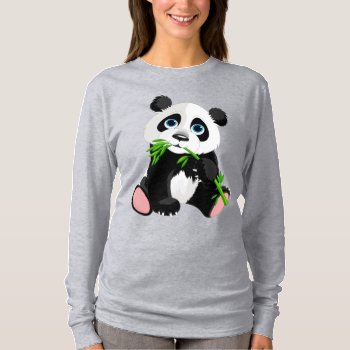 Cute Panda Bear T-shirt by paul68 at Zazzle
