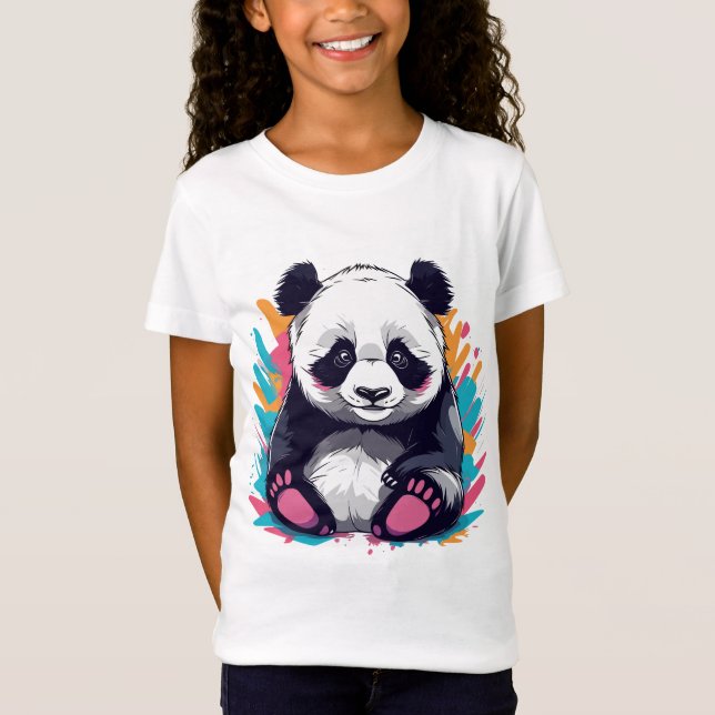 Cute Panda Bear T-Shirt (Front)