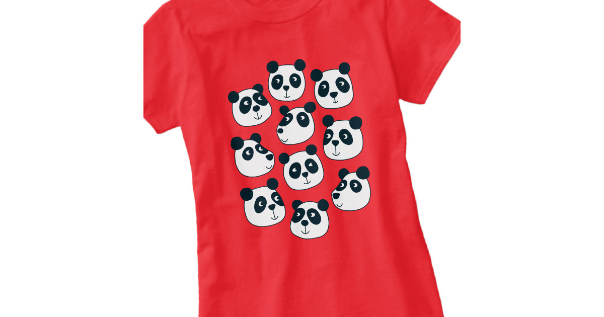 Cute Panda Bear T Shirt Zazzle 