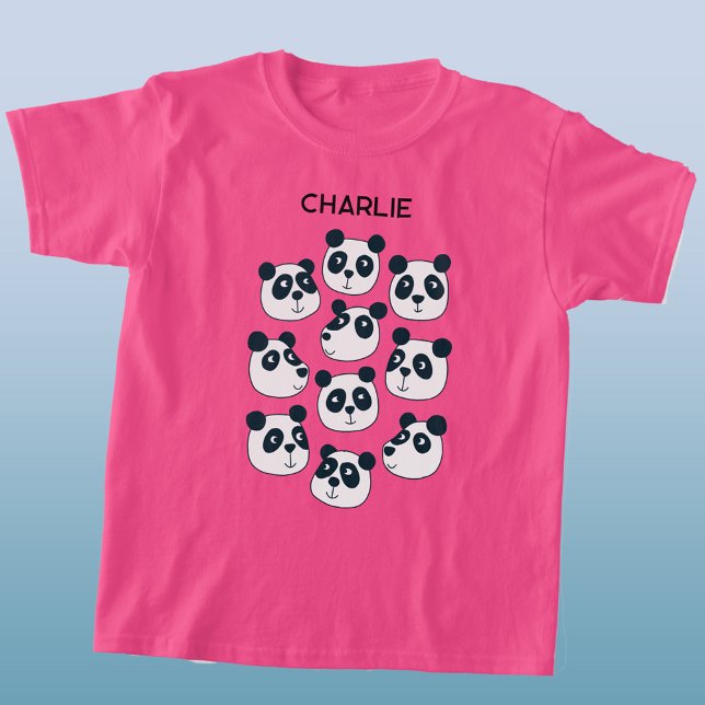 Cute Panda Bear T-Shirt (Fun personalized name Giant Panda t-shirt)