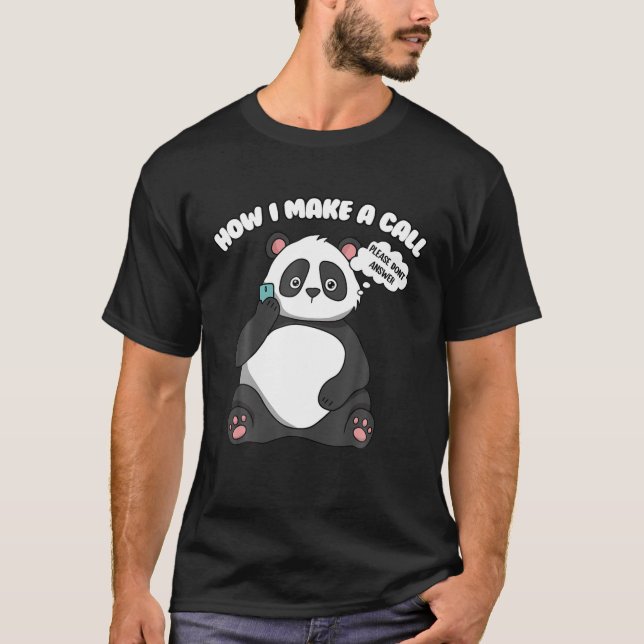 Cute Panda Bear T-Shirt (Front)