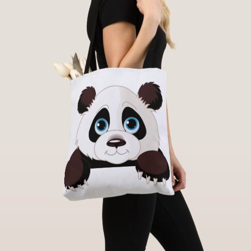 Cute Panda Bear Tote Bag