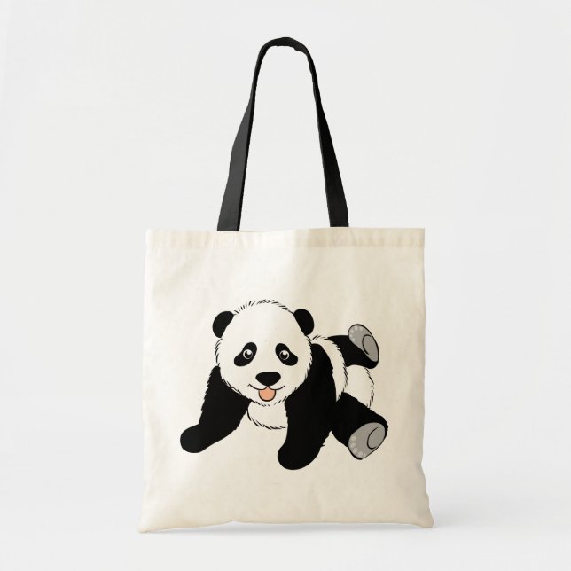 Cute Panda Bear Tote Bag (Front)