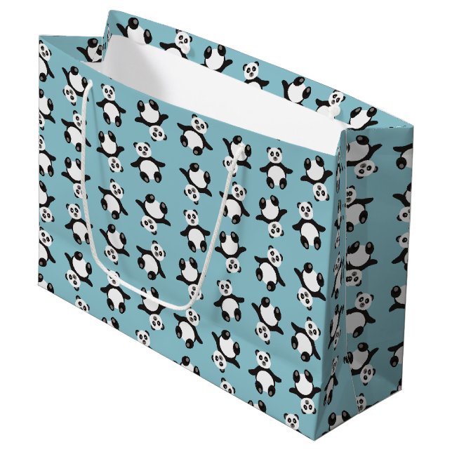 cute panda bear unisex baby shower  large gift bag (Front Angled)