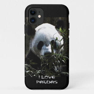 Cute Panda Bear with tasty Bamboo Leaves iPhone 11 Case