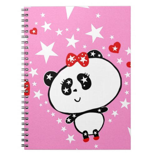Cute Panda Bears Funny Personalized Notebook