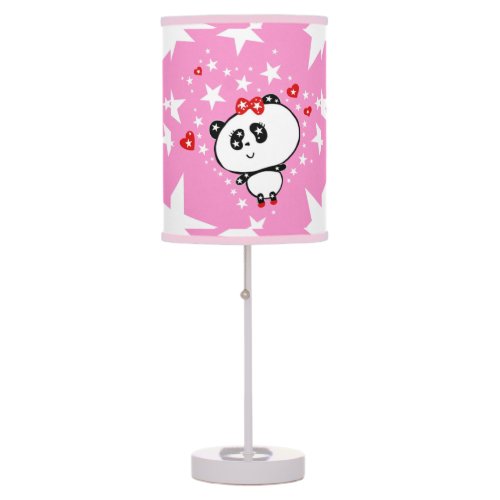 Cute Panda Bears Funny Personalized Table Lamp