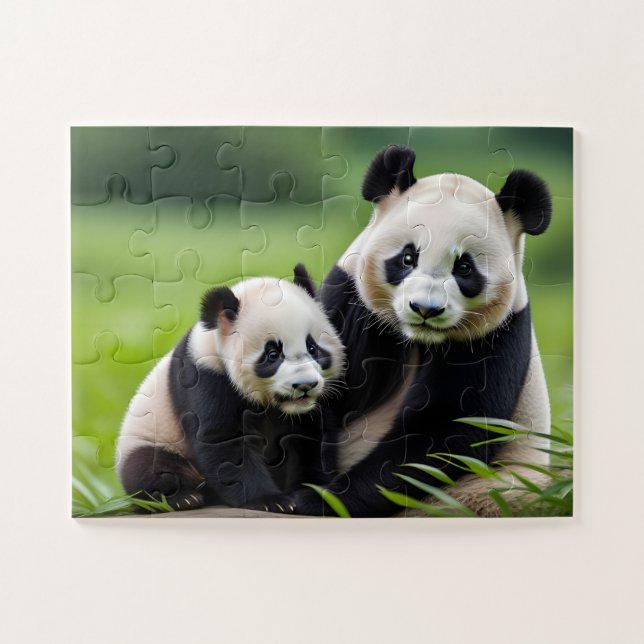 Cute Panda Bears Jigsaw Puzzle (Horizontal)