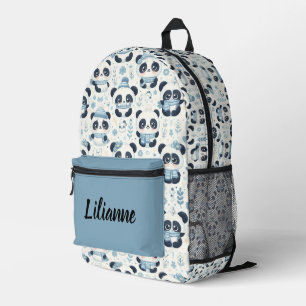 Cute Panda Bears Personalized  Printed Backpack