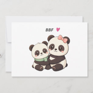 Cute Panda BFF – Best Friend Card