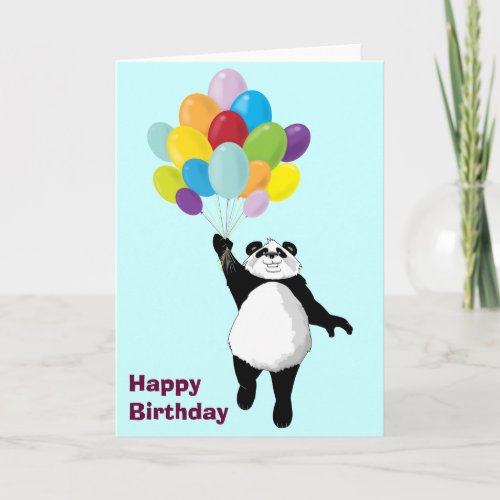 Cute Panda Birthday Card