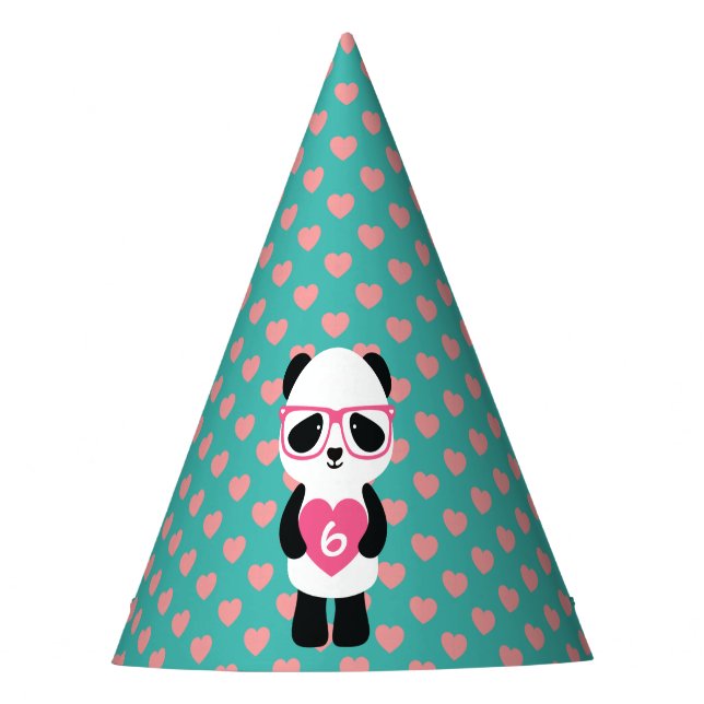 Cute Panda Birthday Party Hat (Front)