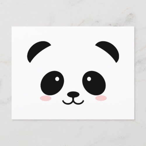 Cute panda black and white  postcard
