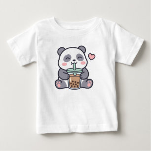 Cute Panda Boba Baby T-Shirt
