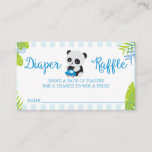 Cute Panda Boy Baby Shower Diaper Raffle Cards at Zazzle
