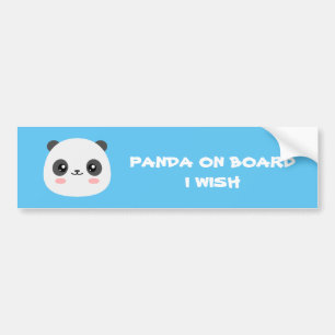 Cute Panda Bumper Sticker