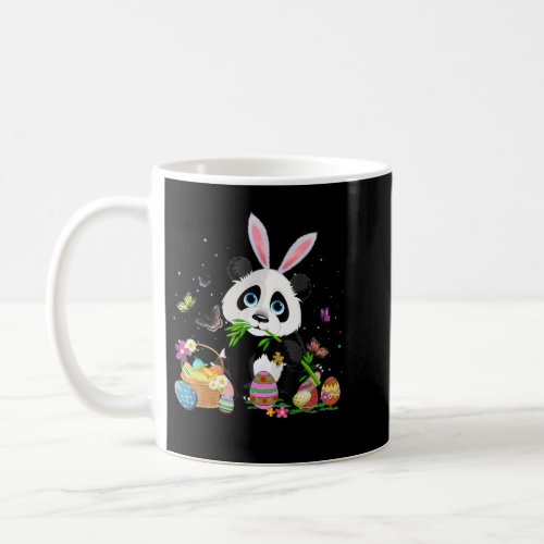 Cute Panda Bunny Egg Hunting Colorful Egg Happy Ea Coffee Mug