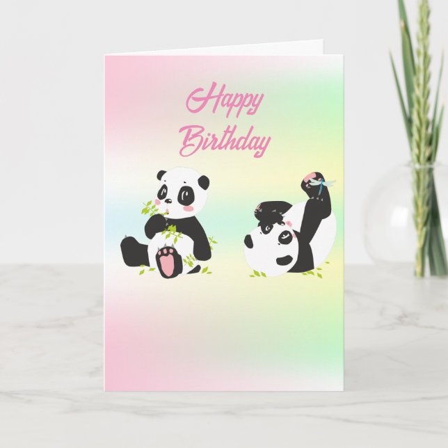 Cute panda card (Front)