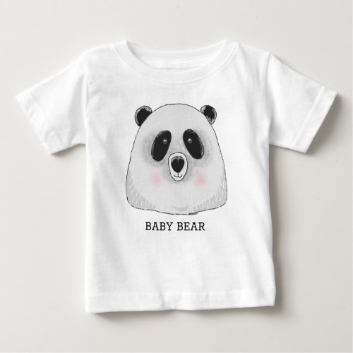 Cute panda cartoon Funny bear animal neutral Baby T_Shirt