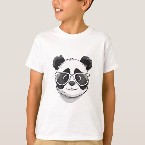 Cute Panda Cartoon T_Shirt