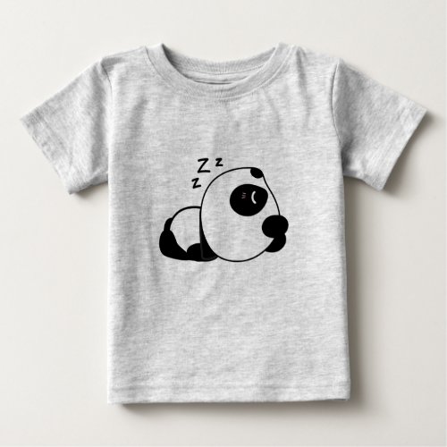 Cute Panda Cartoon Zzz Baby  Baby T_Shirt