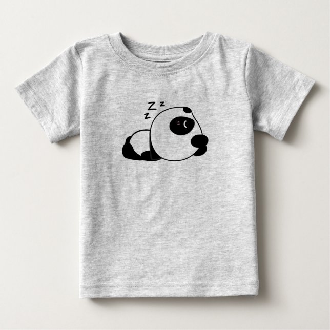 Cute Panda Cartoon Zzz Baby T-Shirt (Front)