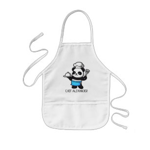 Cute Panda Chef Personalize Kids' Apron