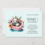 Cute Panda Chilling in an Inner Tube Birthday Invitation