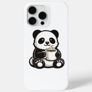 Cute Panda Coffee – Kawaii Panda Holding Coffee iPhone 15 Pro Max Case