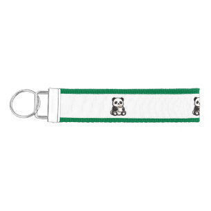 Cute Panda Coffee – Kawaii Panda Holding Coffee Wrist Keychain
