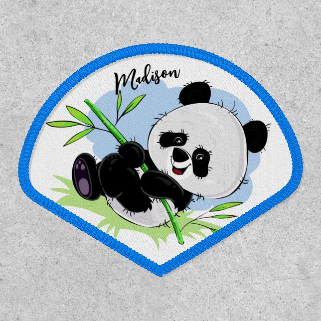 Cute Panda custom name Patch (Front)