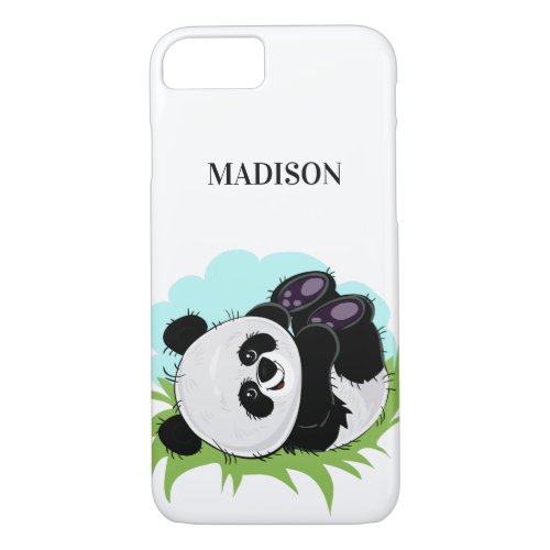 Cute Panda custom name phone cases