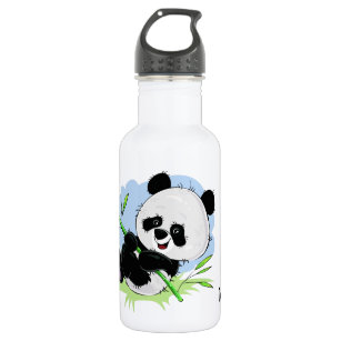 Panda Flask D1 8oz Stainless Steel Giant Bear Black and White Cute Fluffy Rare 
