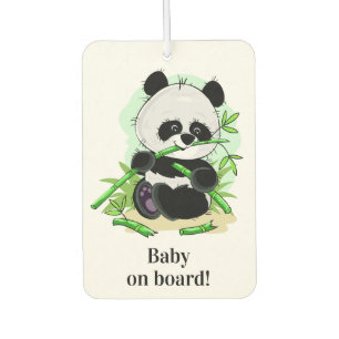 Cute Panda custom text car airfreshner Air Freshener