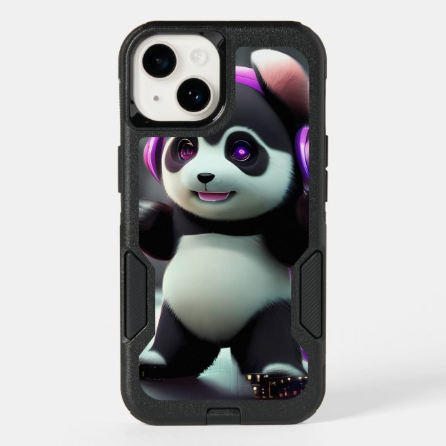 Cute Panda Cyborg         Otterbox iPhone Case (Back)