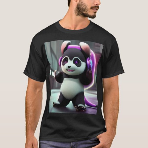 Cute Panda Cyborg            T_Shirt